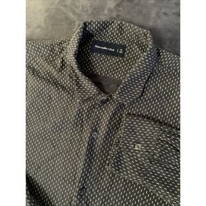 Abercrombie & Fitch Long Sleeve Shirt XL Black‎ Button Up Gemstone Shape